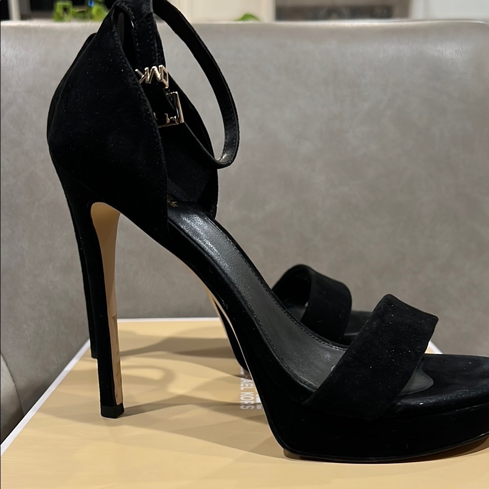Elegant Black High Heel Sandals